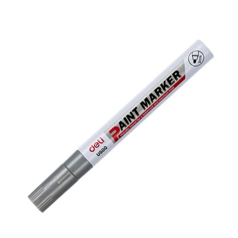 Marker vopsea argintiu, varf 2 mm, Deli