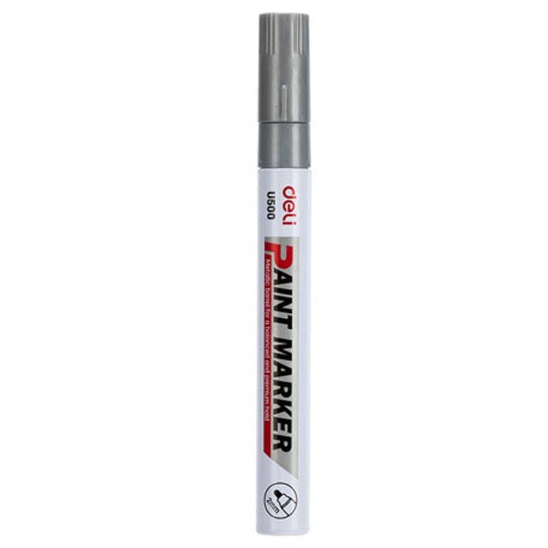 Marker vopsea argintiu, varf 2 mm, Deli
